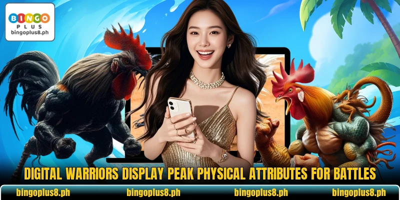 Digital warriors display peak physical attributes for battles