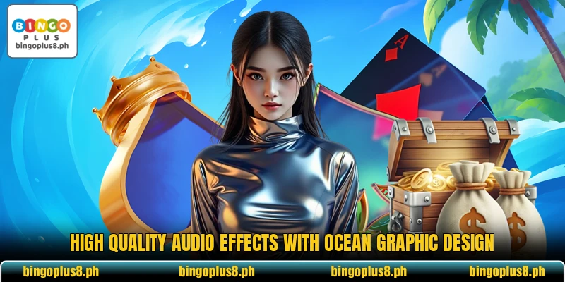 High quality audio effects with ocean graphic design High quality audio effects with ocean graphic design