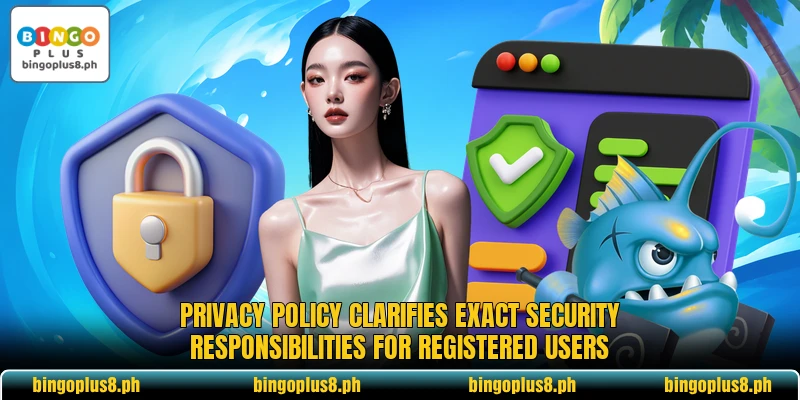 Privacy Policy clarifies exact security responsibilities for registered users