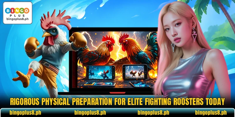 Rigorous physical preparation for elite fighting roosters today
