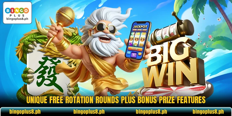 Unique free rotation rounds plus bonus prize features