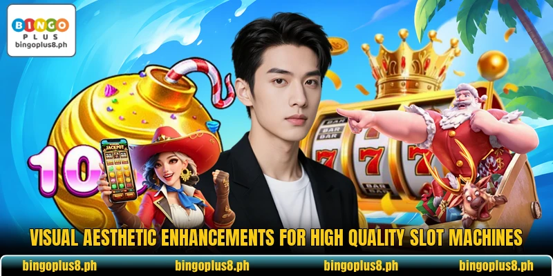 Visual aesthetic enhancements for high quality slot machines Visual aesthetic enhancements for high quality slot machines